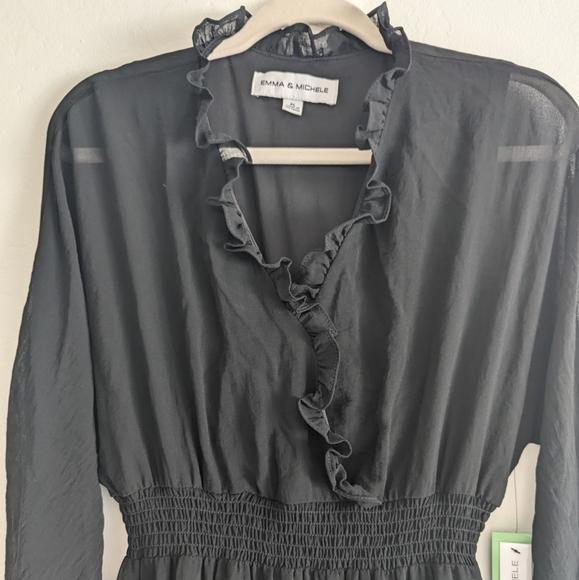 Black Ruffle Dress - Picture 3 of 8